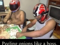 Peeling onions