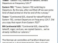 Exchanges between pilots and control towers
