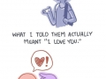 I love you