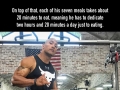 Dude ate and trained like the Rock for a month