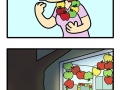 Hang apples in the windows they cant get in