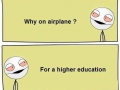 Let's study on an airplane