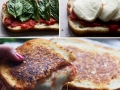 Pizza margherita grilled cheese