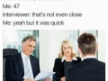 At a job interview