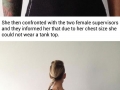 Woman got kicked out of gym because her b00bs are too big