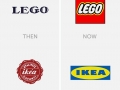 Famous logos then and now