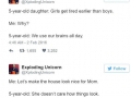 Dad's tweets show how his 4 daughters regularly destroy him