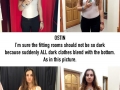 Same girl goes to 12 different fitting rooms of 12 different stores