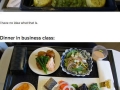 Airplane food in economy vs first class