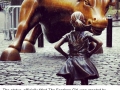 Statue of defiant girl now confronts famous Charging Bull on Wall Street