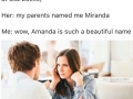 Don't let her know