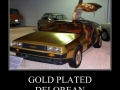 Gold plated Delorean
