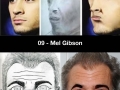 Pics of celebs photoshopped to match fan art sketches