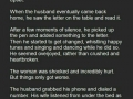 Woman tests husband's love