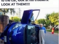 The ghost of his dead wife is at the wheel