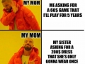 Asking Mom to buy me something