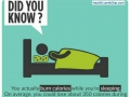 Sleeping burns calories