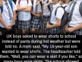 UK boys wear skirts to school