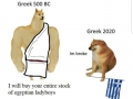 Greeks then and now