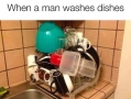 Washing dishes