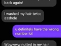 Nut and wrong number wtf